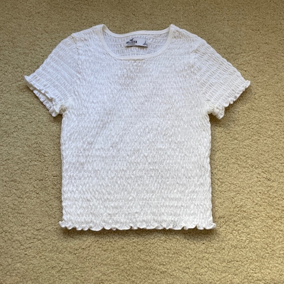 white ruched crop top - Picture 1 of 2